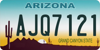 AZ license plate AJQ7121