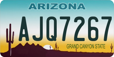 AZ license plate AJQ7267