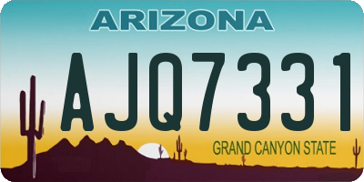 AZ license plate AJQ7331