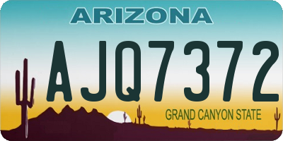 AZ license plate AJQ7372