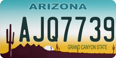AZ license plate AJQ7739
