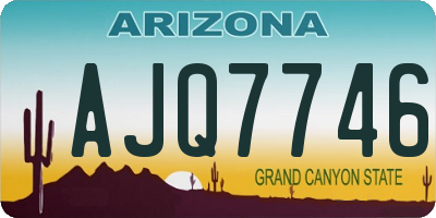 AZ license plate AJQ7746