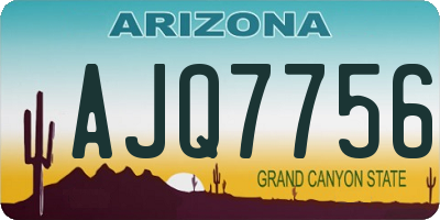 AZ license plate AJQ7756