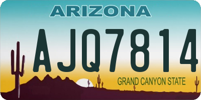 AZ license plate AJQ7814