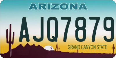 AZ license plate AJQ7879