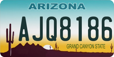 AZ license plate AJQ8186