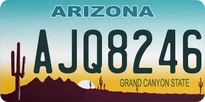 AZ license plate AJQ8246