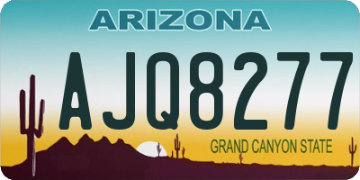 AZ license plate AJQ8277