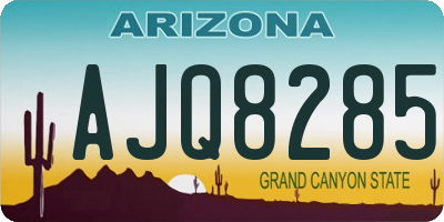 AZ license plate AJQ8285