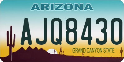 AZ license plate AJQ8430