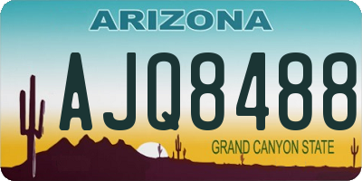 AZ license plate AJQ8488