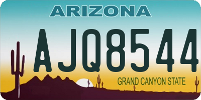 AZ license plate AJQ8544