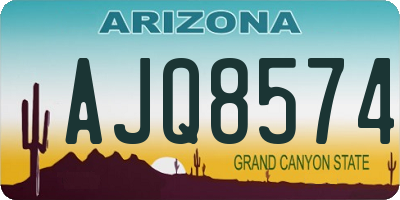 AZ license plate AJQ8574