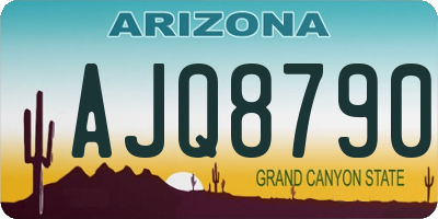AZ license plate AJQ8790