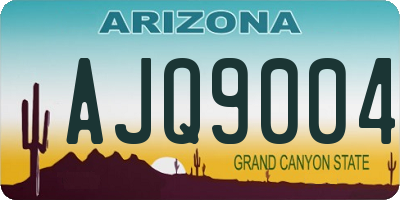 AZ license plate AJQ9004