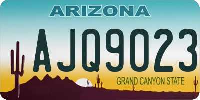 AZ license plate AJQ9023