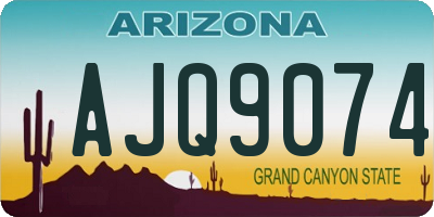 AZ license plate AJQ9074