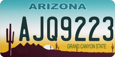 AZ license plate AJQ9223