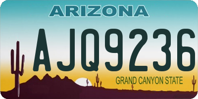 AZ license plate AJQ9236