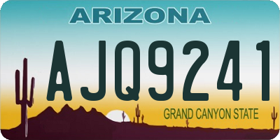 AZ license plate AJQ9241
