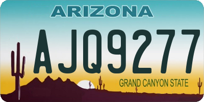AZ license plate AJQ9277