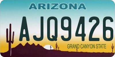 AZ license plate AJQ9426