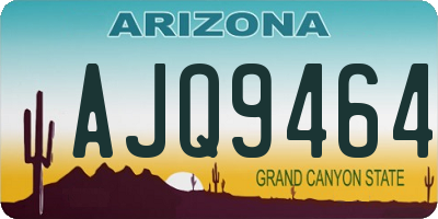AZ license plate AJQ9464