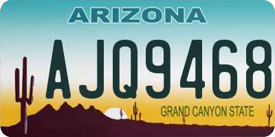 AZ license plate AJQ9468