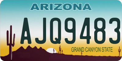 AZ license plate AJQ9483