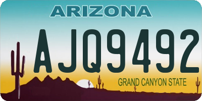 AZ license plate AJQ9492