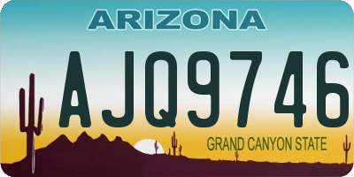 AZ license plate AJQ9746