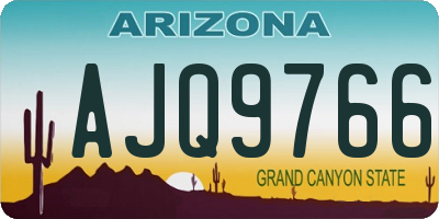 AZ license plate AJQ9766