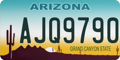 AZ license plate AJQ9790