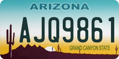 AZ license plate AJQ9861