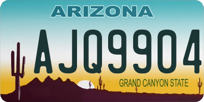 AZ license plate AJQ9904