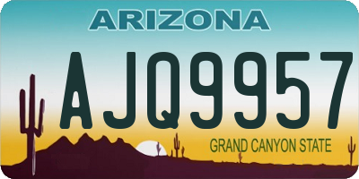 AZ license plate AJQ9957