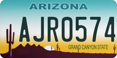 AZ license plate AJR0574