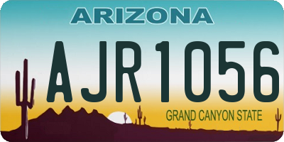 AZ license plate AJR1056