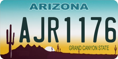 AZ license plate AJR1176