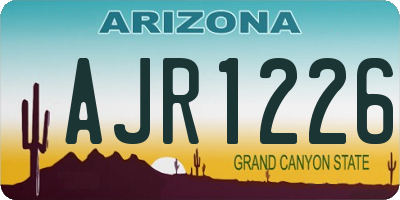 AZ license plate AJR1226