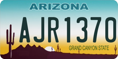 AZ license plate AJR1370