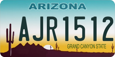 AZ license plate AJR1512