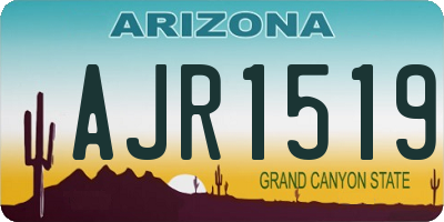 AZ license plate AJR1519