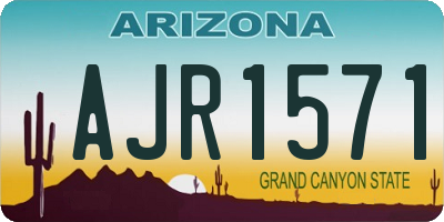 AZ license plate AJR1571
