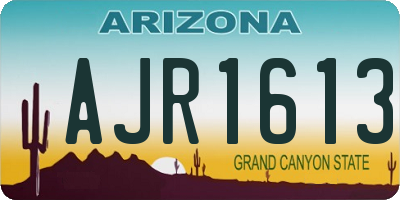 AZ license plate AJR1613