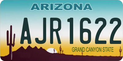 AZ license plate AJR1622