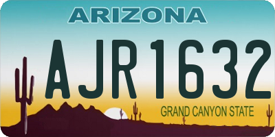AZ license plate AJR1632