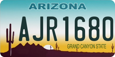 AZ license plate AJR1680