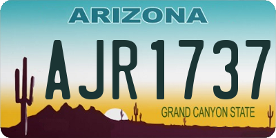 AZ license plate AJR1737