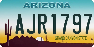 AZ license plate AJR1797